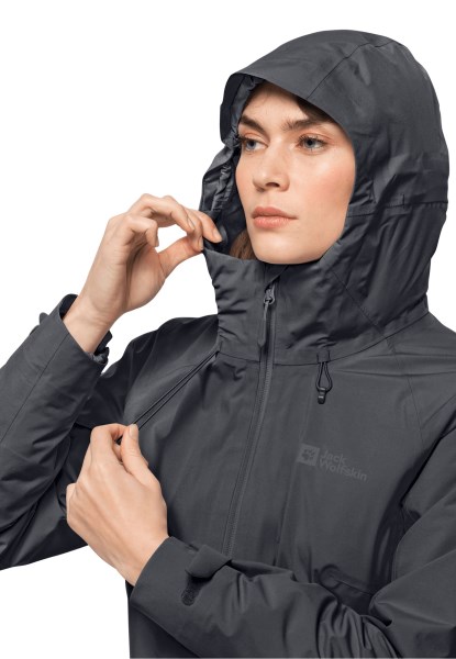 Jack Wolfskin Herzberg 3in1 Jas W Zwart Merk