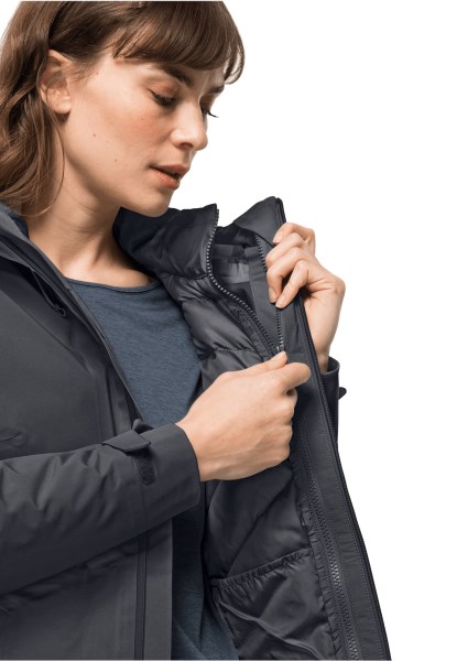 Jack Wolfskin Herzberg 3in1 Jas W Zwart Merk