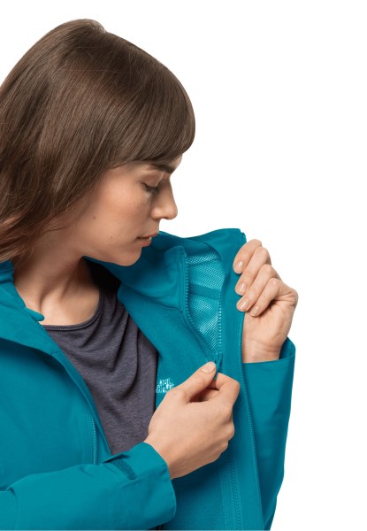 Merken Zoetwaterblauw Jack Wolfskin Moonrise 3in1 Jas M