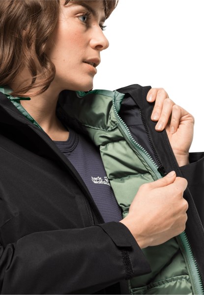 Jack Wolfskin Tundra Donsjack W Hedge Green Origineel