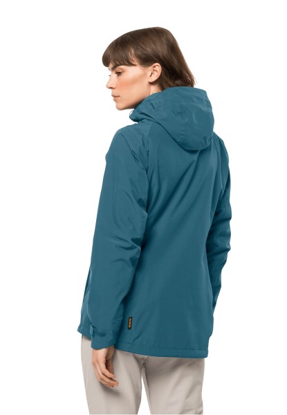 Originele Jack Wolfskin Glaabach 3in1 Jas Met Blauw Koraal
