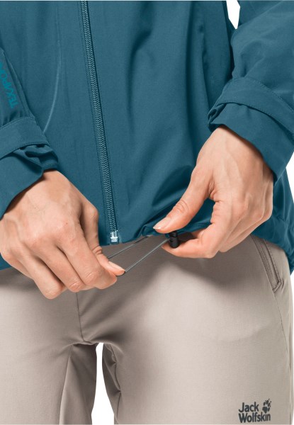 Originele Jack Wolfskin Glaabach 3in1 Jas Met Blauw Koraal