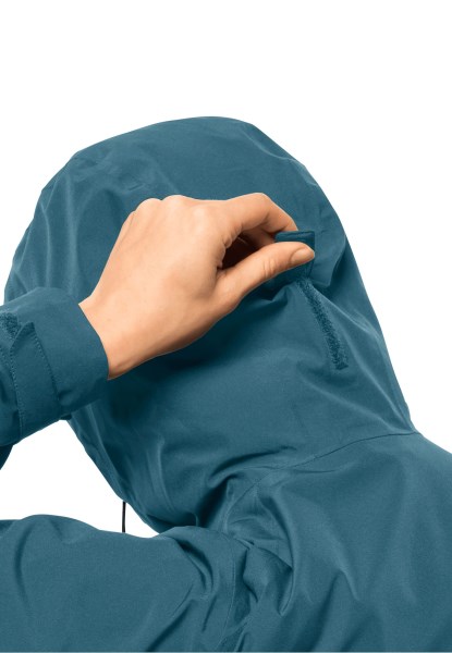Originele Jack Wolfskin Glaabach 3in1 Jas Met Blauw Koraal