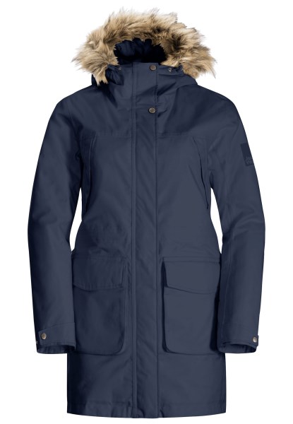 Jack Wolfskin Nachtblauwe Wintervorst In Parka W Heet