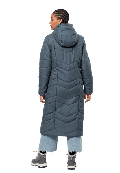 Jack Wolfskin Leisteenblauw Collecties Kyoto Lange Jas W