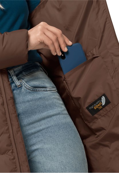 Merk Jack Wolfskin Hazelnootbruine Frozen Lake Jas M