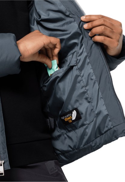 Bevroren Paleisjas Met Leisteenblauwe Jack Wolfskin-mode