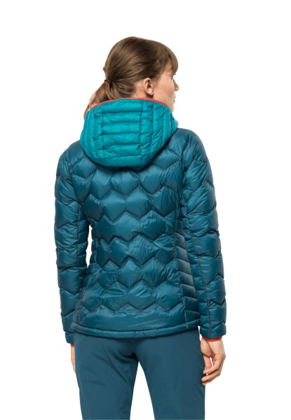 Jack Wolfskin Collecties Blauw Koraal Alpspitze Dons Hoody W