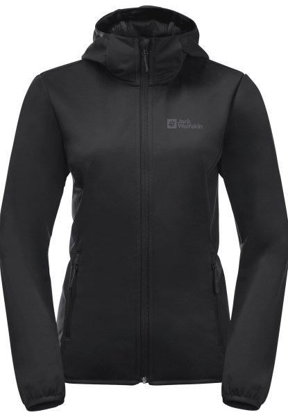 Jack Wolfskin Origins Zwarte Windhain Hoody W