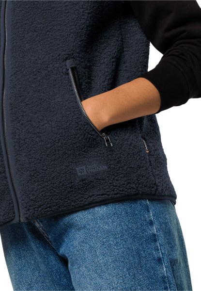 Nachtblauw High Curl Vest W Collectie Jack Wolfskin