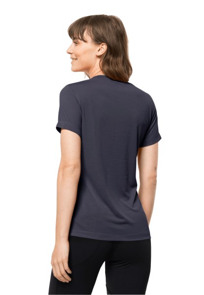 Hiking S/s Graphic T W Hot Graphite Jack Wolfskin