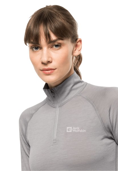 Jack Wolfskin Alpspitze Wol L/z Hz W Herkomst Middelgrijs Heide