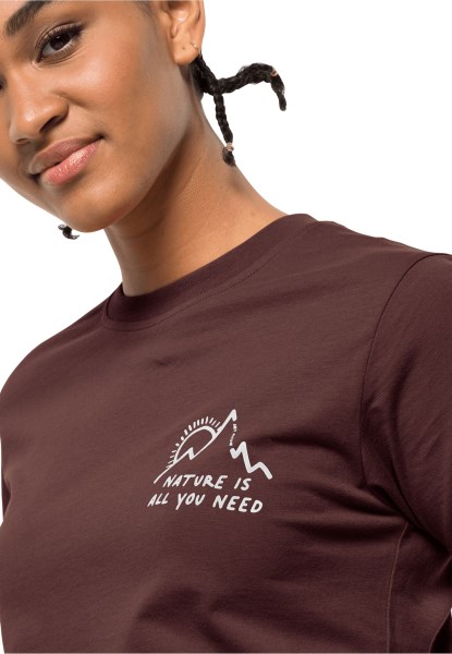 Jack Wolfskin Cordovan Rood Collecties Mountain Love T W