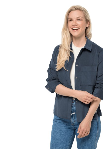 Leisteenblauw Mode-natuuroverhemd Met Jack Wolfskin