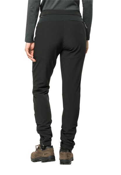 Zwarte Jack Wolfskin Salmaser Broek W Mode