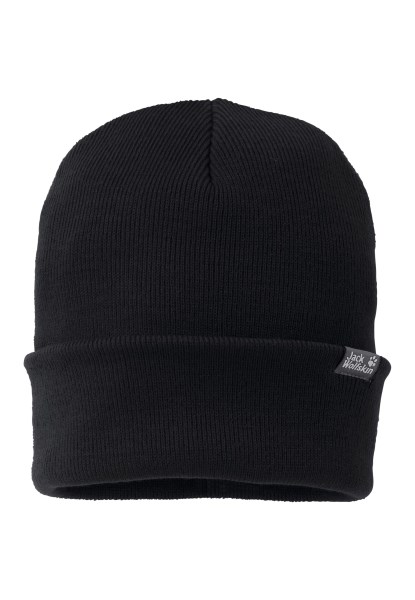 Zwarte Modieuze Ribhoed Jack Wolfskin