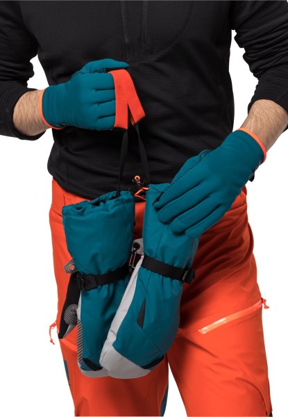 Beste Jack Wolfskin Blauwe Koraal Alpenpitze 3in1 Handschoen