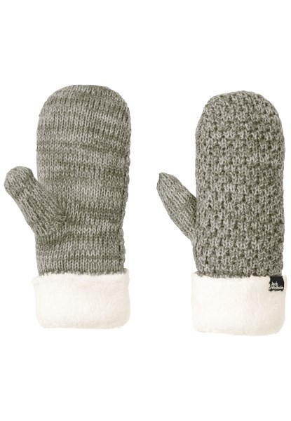 Fashion Dusty Olive Jack Wolfskin Highloft Gebreide Handschoen Dames