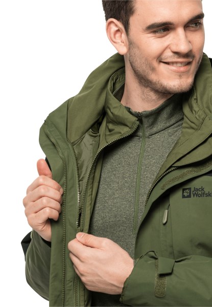Greenwood Romberg 3in1 Jas Jack Wolfskin-modus