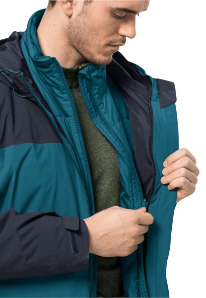 Origins Jack Wolfskin Blauw Koraal Feldberg 3in1 Jas M