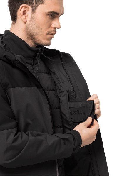 Glaabach 3in1 Jas M Jack Wolfskin Zwart Hot