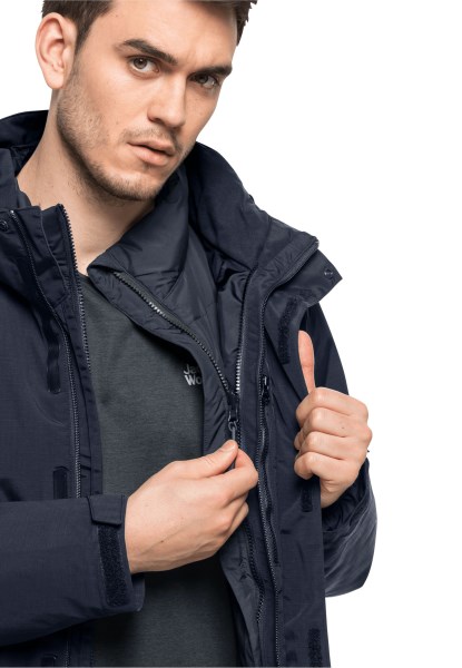 Jack Wolfskin Nachtblauw Bergland 3in1 Jas M Origins