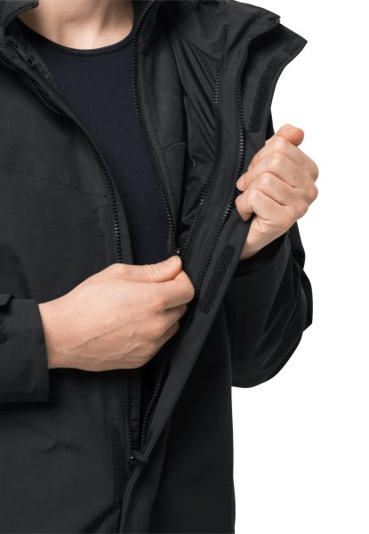 Jack Wolfskin Brands Zwart Altenberg 3in1 Jas M
