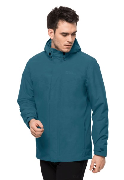 Altenberg 3in1 Jas M Jack Wolfskin Blauw Koraal Nieuw