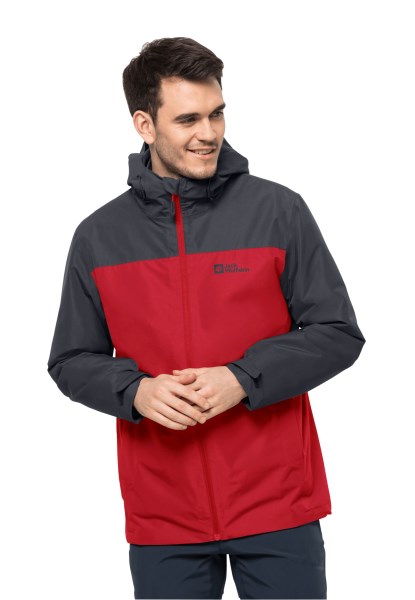 Jack Wolfskin Adrenaline Rood Merk Taubenberg 3in1 Jas M