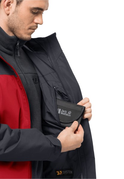 Jack Wolfskin Adrenaline Rood Merk Taubenberg 3in1 Jas M