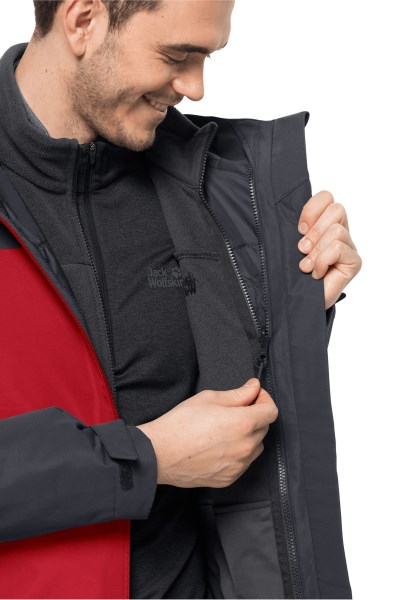 Jack Wolfskin Adrenaline Rood Merk Taubenberg 3in1 Jas M