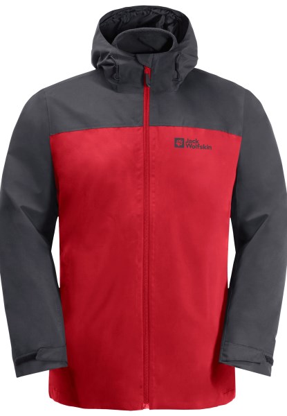 Jack Wolfskin Adrenaline Rood Merk Taubenberg 3in1 Jas M