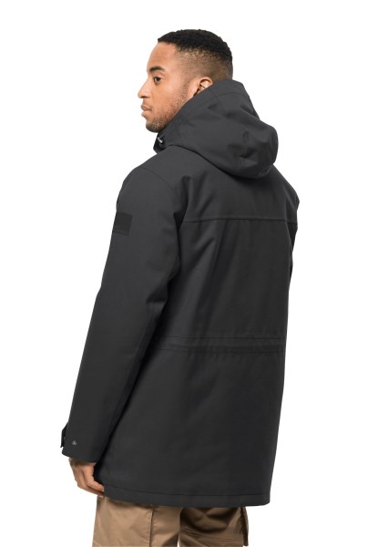 Jack Wolfskin Nieuwe Zwarte Felle Wind Parka M