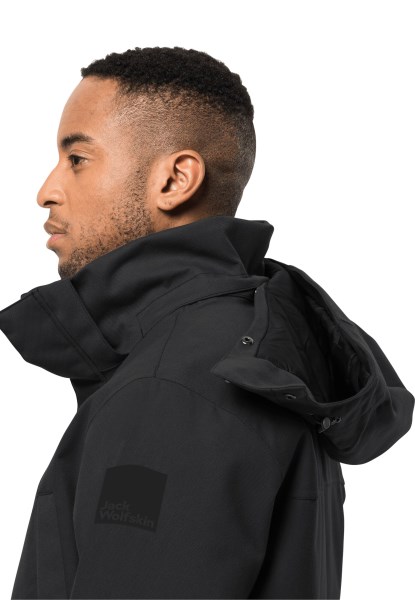 Jack Wolfskin Nieuwe Zwarte Felle Wind Parka M
