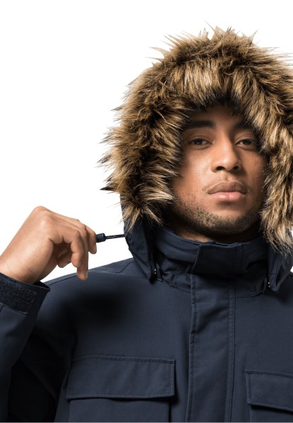 Nachtblauw Jack Wolfskin Glacier Canyon Parka Merk