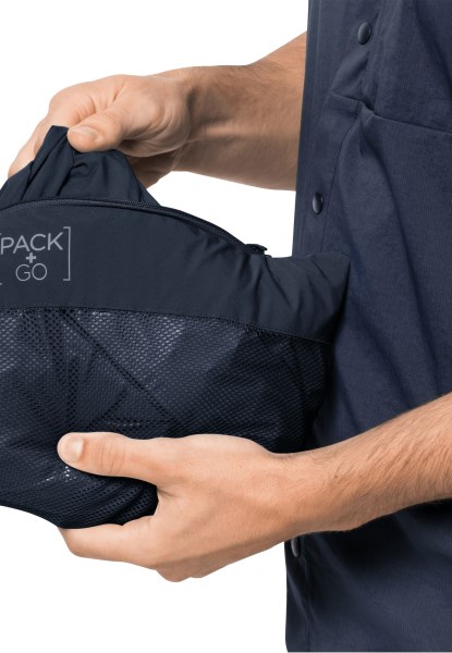Jack Wolfskin Nachtblauw Pack & Go Shell M Collectie