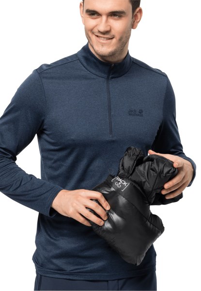 Origineel Black Jack Wolfskin Pack & Go Donsjack M