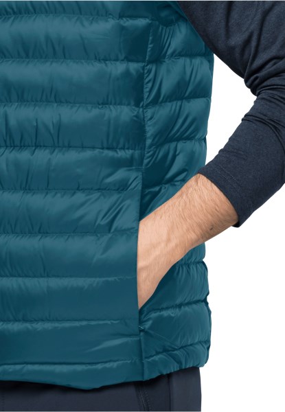 Blauw Koraal Jack Wolfskin Brand Pack & Go Donsvest M