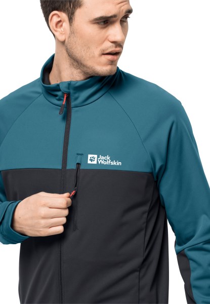 Jack Wolfskin Morobbia Jas M Warm Blauw Koraal