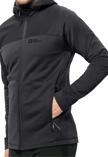 Jack Wolfskin Hirschberg Hooded Fz M Zwart Best