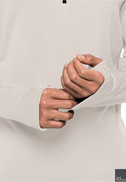 Fiets Woon-werkverkeer Halfzip M Winter Pearl Jack Wolfskin Origin