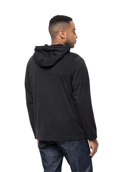 Jack Wolfskin Zwart Waldsee Jack Met Capuchon M Heet