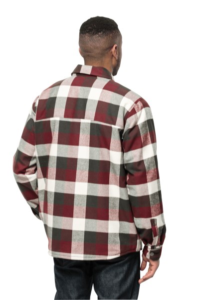 Cordovan Rood Geruit Jack Wolfskin Felsenweg Ins Shirt M Origineel