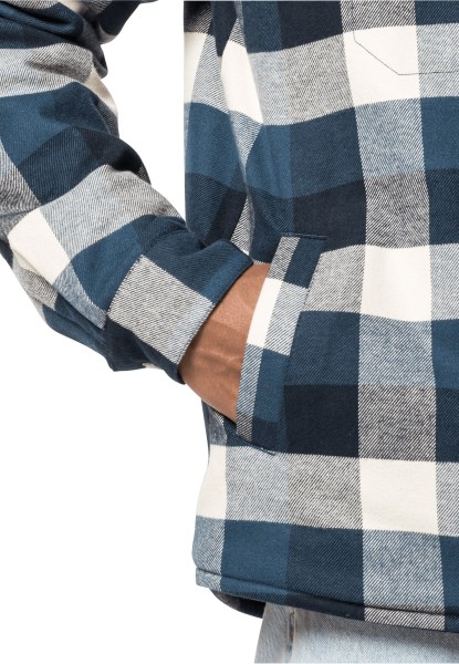 Donderblauw Geruit Hot Jack Wolfskin Felsenweg Ins Shirt M
