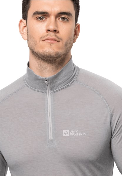 Jack Wolfskin Alpspitze Wol L/s Hz M Medium Grey Heather