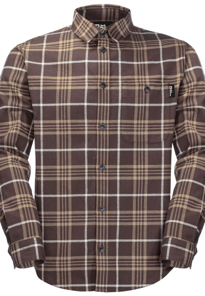 Cabin View Overhemd M Donkere Eiken Ruiten Jack Wolfskin Origins
