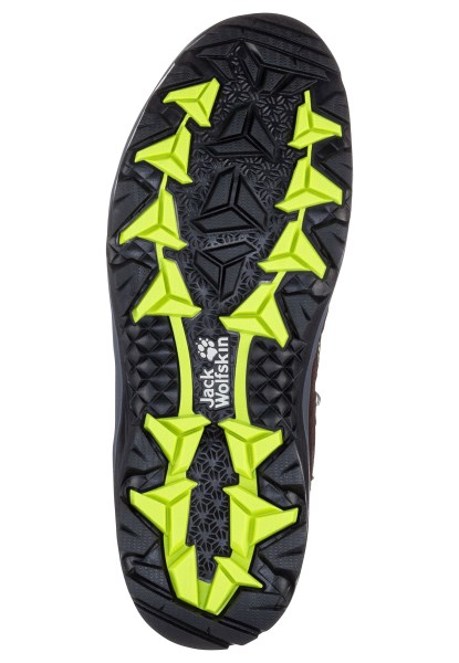 Vojo 3 Texapore Mid M Donkerbruin-limoen Origine Jack Wolfskin