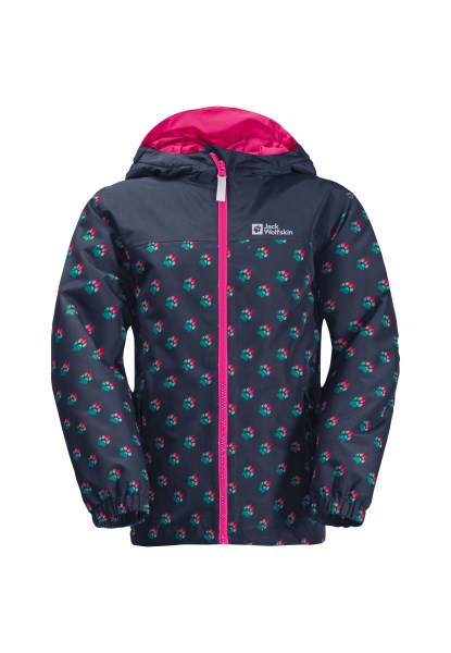 Jack Wolfskin Collection Night Blue-pink All Over Rainbow Paw Jacket K