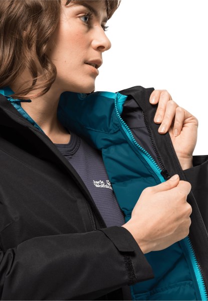 Toendra Donsjack Met Jack Wolfskin Blauwe Koraal Collecties