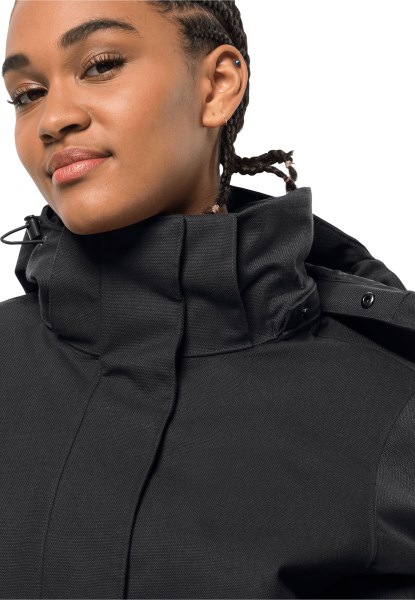 Felle Wind Parka Met Black Jack Wolfskin Markeringen